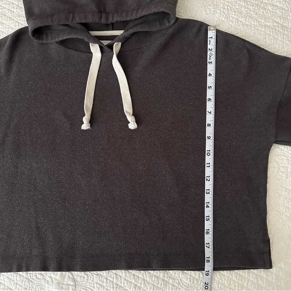 Lou & Grey Women's Cropped Fleece Hoodie Sweatshirt Pullover Medium - Picture 5 of 7